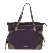Pre-owned Fabric totes Burberry Vintage , Purple , Dames