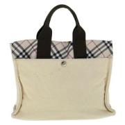 Pre-owned Canvas handbags Burberry Vintage , Beige , Dames