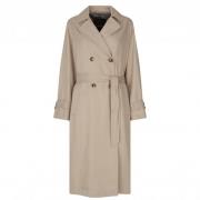 Stijlvolle Trenchcoat voor Vrouwen Geox , Beige , Dames