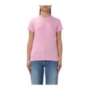Katoenen Jersey Crewneck T-shirt Polo Ralph Lauren , Pink , Dames