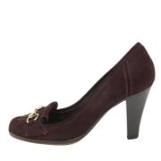 Pre-owned Suede heels Gucci Vintage , Purple , Dames