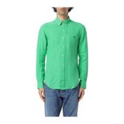 Linnen Overhemd Polo Ralph Lauren , Green , Heren