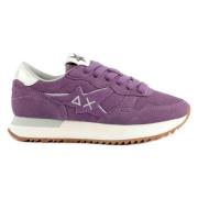 Paarse Suède Sneakers Sun68 , Purple , Dames