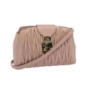 Pre-owned Leather shoulder-bags Miu Miu Pre-owned , Pink , Dames