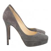 Pre-owned Suede heels Jimmy Choo Pre-owned , Gray , Dames