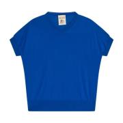 T-Shirts Semicouture , Blue , Dames
