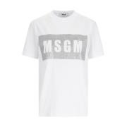 T-Shirts Msgm , White , Dames