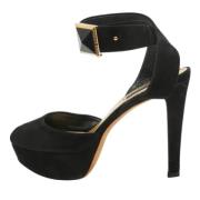 Pre-owned Suede heels Louis Vuitton Vintage , Black , Dames