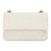 Pre-owned Leather crossbody-bags Bottega Veneta Vintage , White , Dame...