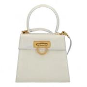 Pre-owned Leather handbags Salvatore Ferragamo Pre-owned , White , Dam...