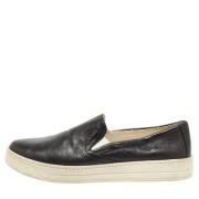 Pre-owned Leather sneakers Prada Vintage , Black , Dames