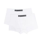 Wit Trunk Twin Pack Ondergoed Dsquared2 , White , Heren