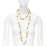 Pre-owned Metal necklaces Chanel Vintage , Yellow , Dames