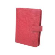 Pre-owned Leather home-office Louis Vuitton Vintage , Red , Dames