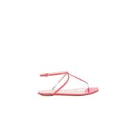 Pre-owned Leather sandals Sergio Rossi Pre-owned , Pink , Dames