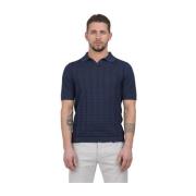 Hexagon Gebreide Polo Irish Crone , Blue , Heren