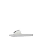 Monogram Slide Sandalen - Wit Calvin Klein , White , Heren