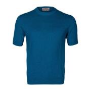 Slim Fit Crewneck T-shirt met zakje Irish Crone , Blue , Heren