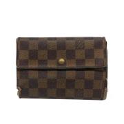 Pre-owned Coated canvas wallets Louis Vuitton Vintage , Brown , Dames