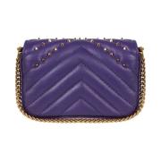 Elegant Enkelvak Leren Tas Pinko , Purple , Dames