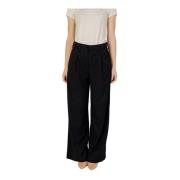 Wide Trousers Only , Black , Dames