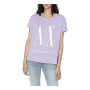 T-Shirts Armani Exchange , Purple , Dames