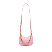 Bubblegum Roze Leren Schoudertas Bally , Pink , Dames