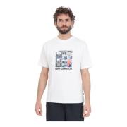 T-Shirts New Balance , White , Heren