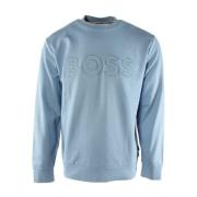 Blauwe Katoenen Heren Sweater Hugo Boss , Blue , Heren