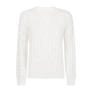 Round-neck Knitwear Eleventy , White , Dames