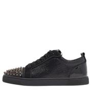 Pre-owned Leather sneakers Christian Louboutin Pre-owned , Black , Her...