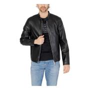 Leather Jackets Armani Exchange , Black , Heren