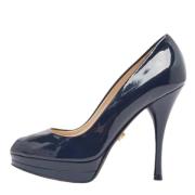 Pre-owned Leather heels Versace Pre-owned , Blue , Dames