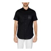 Short Sleeve Shirts Armani Exchange , Black , Heren