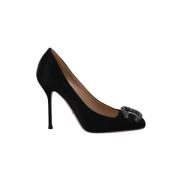 Pre-owned Satin heels Gucci Vintage , Black , Dames