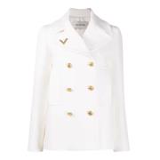 Pre-owned Wool outerwear Valentino Vintage , White , Dames