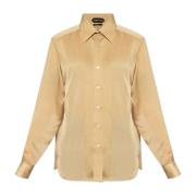 Zijden overhemd Tom Ford , Beige , Dames