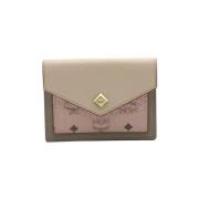 Pre-owned Leather wallets MCM Pre-owned , Beige , Dames