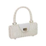 Pre-owned Leather handbags Salvatore Ferragamo Pre-owned , White , Dam...