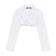 Korte Bahia Shirt Jacquemus , White , Dames