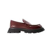 Pre-owned Leather flats Alexander McQueen Pre-owned , Red , Dames