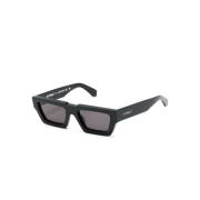 Zwarte zonnebril met originele koffer Off White , Black , Unisex