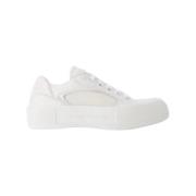 Pre-owned Leather sneakers Alexander McQueen Pre-owned , White , Dames