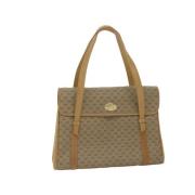 Pre-owned Leather handbags Gucci Vintage , Beige , Dames