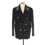 Pre-owned Wool outerwear Burberry Vintage , Black , Heren