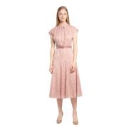 Romantische Kant Jurk Max Mara Studio , Pink , Dames