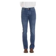 Slim-Fit Sartorial Denim Jeans Nick Jacob Cohën , Blue , Heren