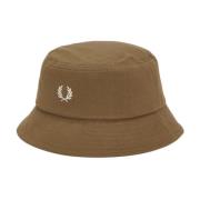 Vintage Bucket Hat Fred Perry , Brown , Heren