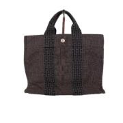 Pre-owned Denim totes Hermès Vintage , Gray , Dames