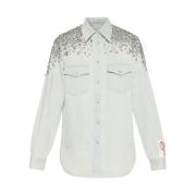 Opgezette shirt Golden Goose , Blue , Dames